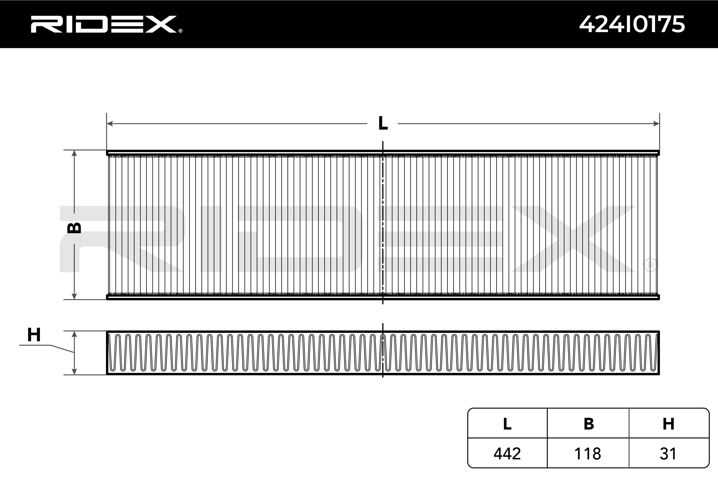 RIDEX Raitisilmasuodatin MINI 424I0175 64113422664,64319127515,64319127516 Sisäilmansuodatin,Suodatin, Sisäilma
