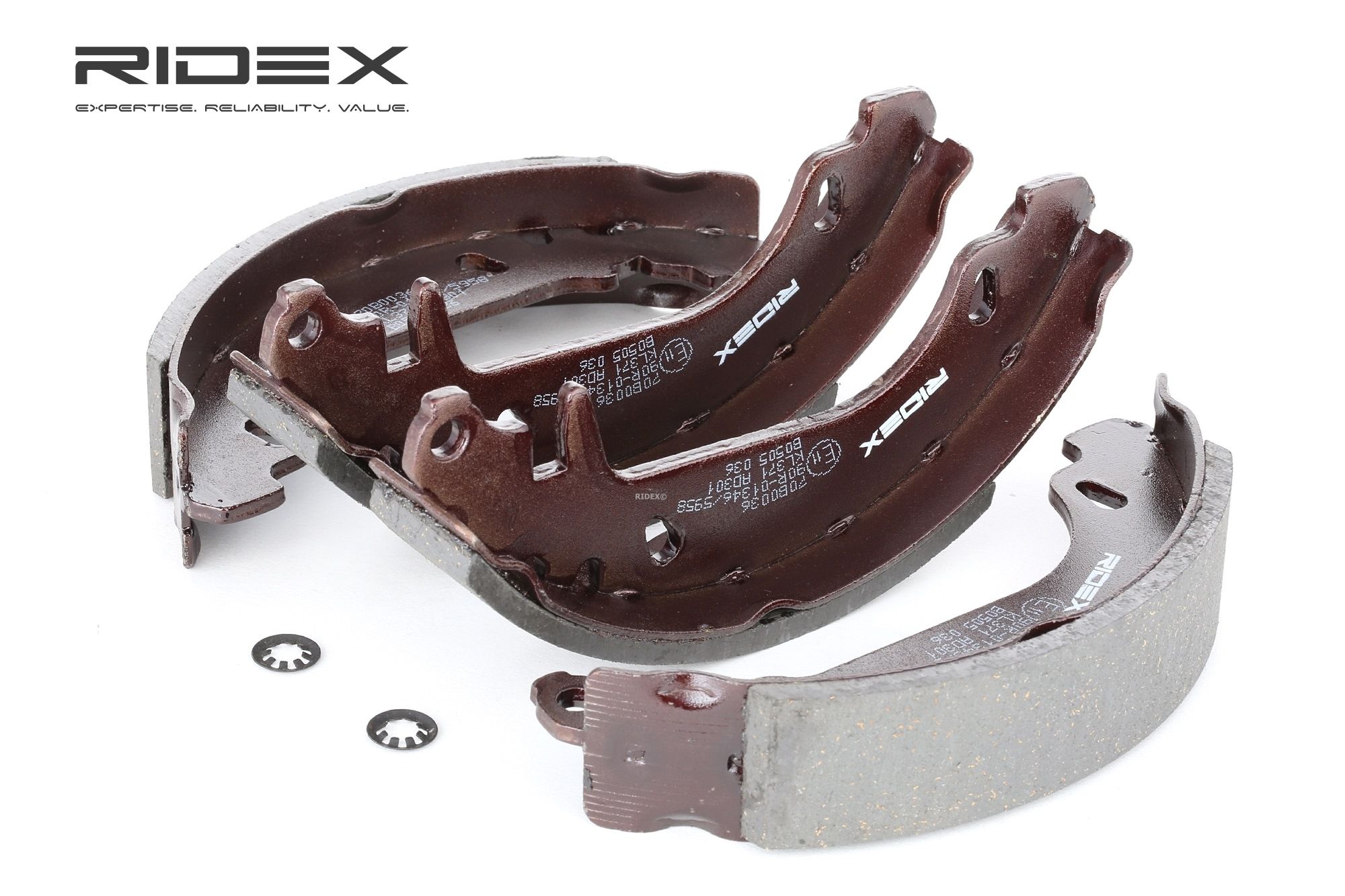 RIDEX Jarrukengät PEUGEOT,CITROËN 70B0036 4241G3,4241L4,95659470 Jarrukenkäsarja 4241G3,4241L4,95659470