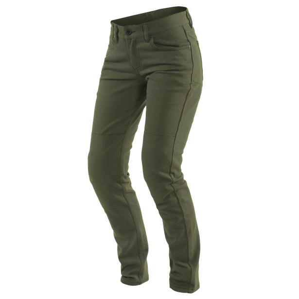 Dainese Classic Slim Lady Tex Olive Motorcycle Pants 29