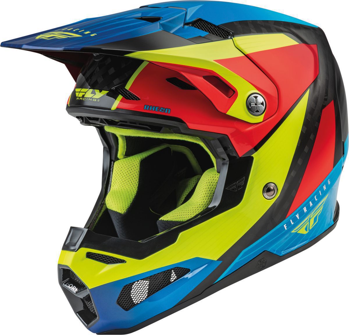 FLY Racing Formula Carbon Prime Helmet Hi-Vis Blue Red L