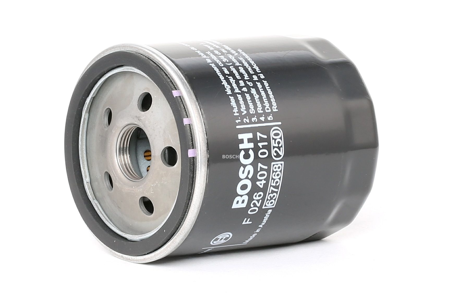 BOSCH Öljynsuodatin FORD F 026 407 017 1339125,1807516,2192565 4M5J6714DA,4M5Q6714CA,4M5Q6714DA,EFL913