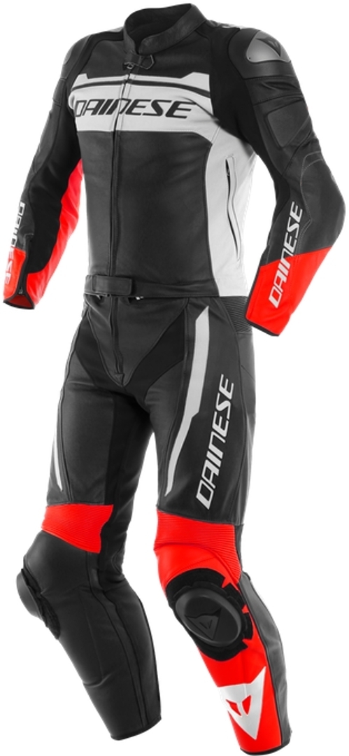 Dainese Mistel Black Matt White Lava Red Leather 2 Piece 56