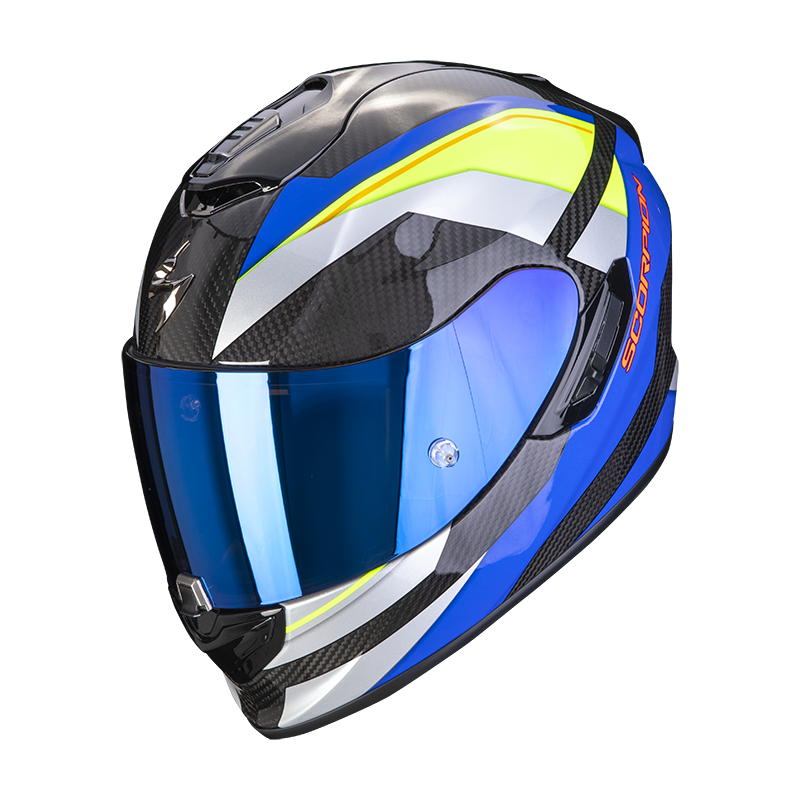 Scorpion Exo-1400 Carbon Air Legione Blue-Neon Yellow L