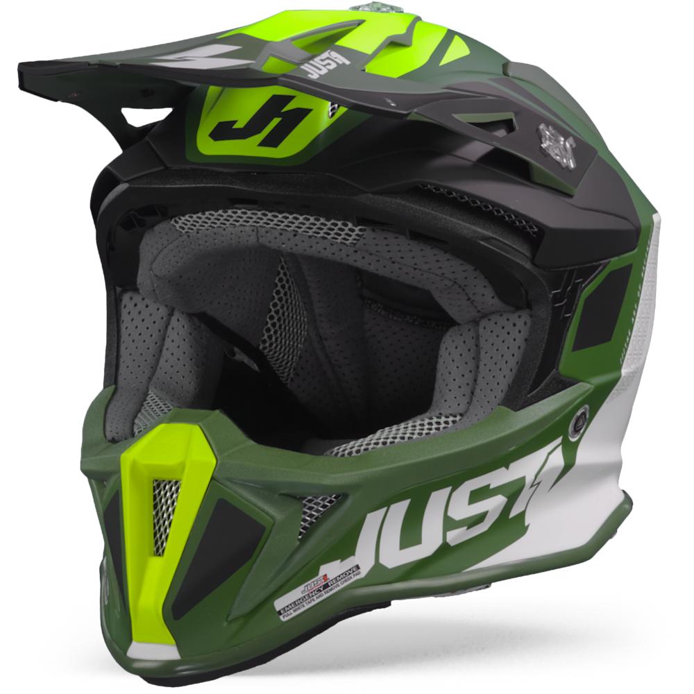 JUST1 J18 MIPS Pulsar Army Green Black XS
