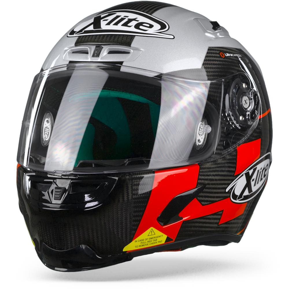 X-Lite X-803 Ultra carbon 51 Petrucci Test Carbon Black White Red 2XL