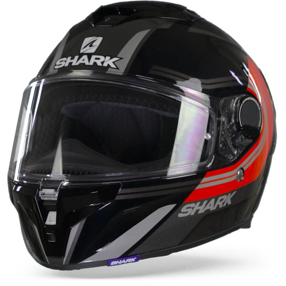 Shark Spartan GT Tracker KRS Black Red Silver M