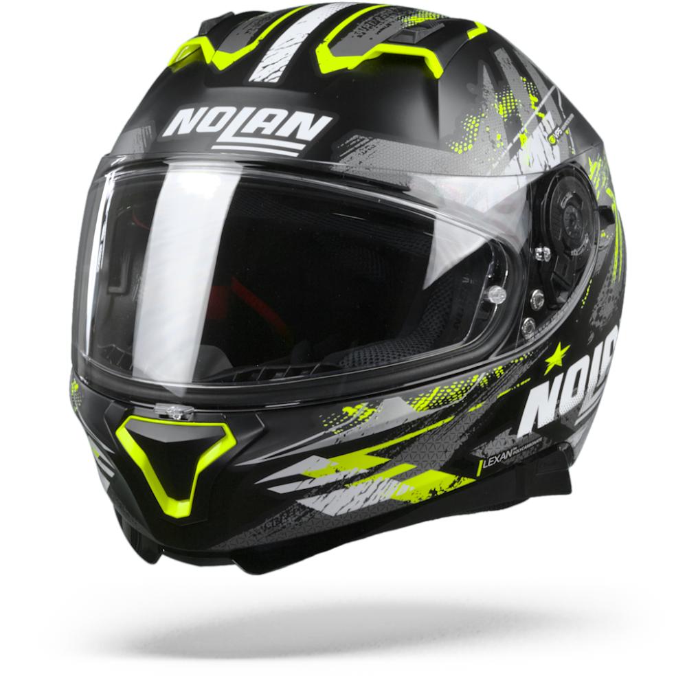 Nolan N87 Carnival 85 Flat Black Yellow Anthracite L