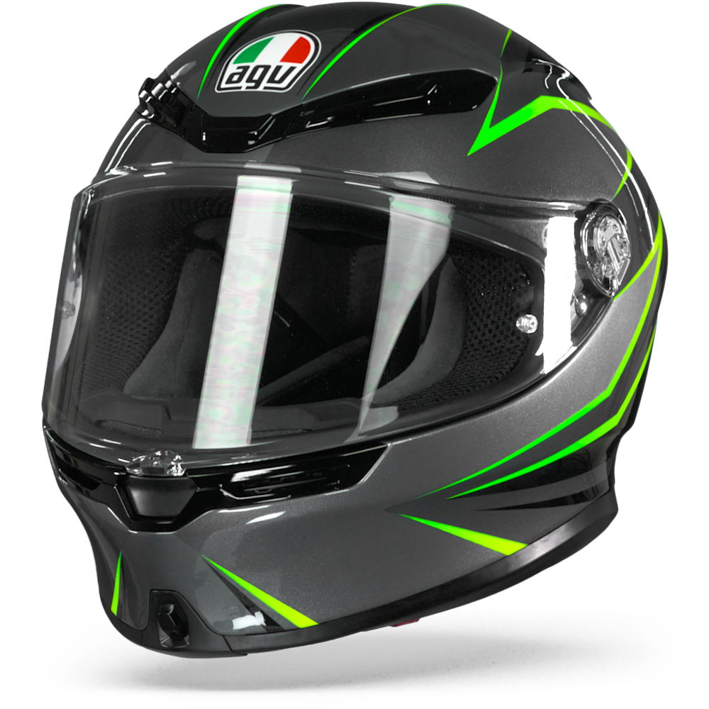 AGV K6 Flash Grey Black Lime Full Face Helmet 2XL