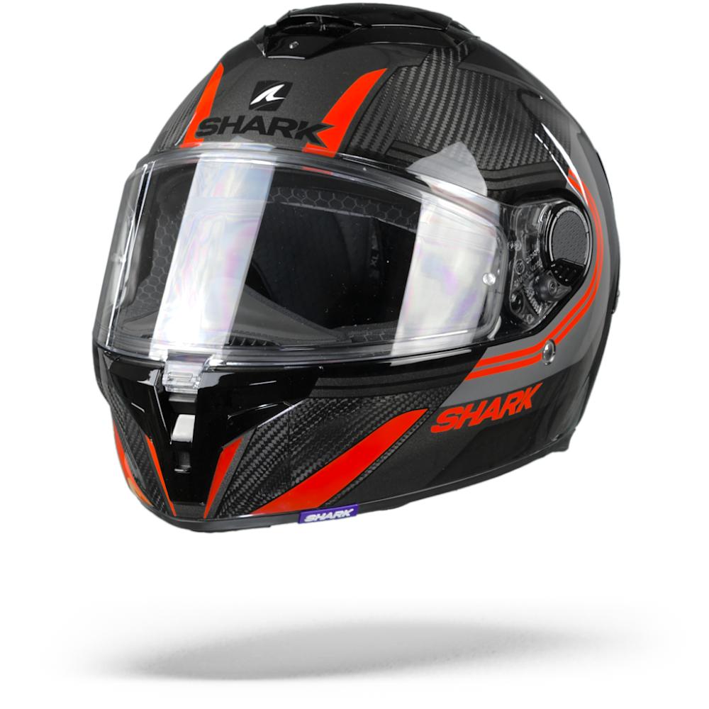 Shark Spartan GT Carbon Tracker DAR Carbon Anthracite Red S