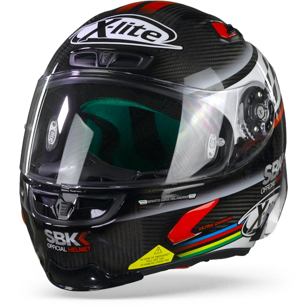 X-Lite X-803 RS Ultra Carbon SBK 12 Carbon Black White Red 2XL