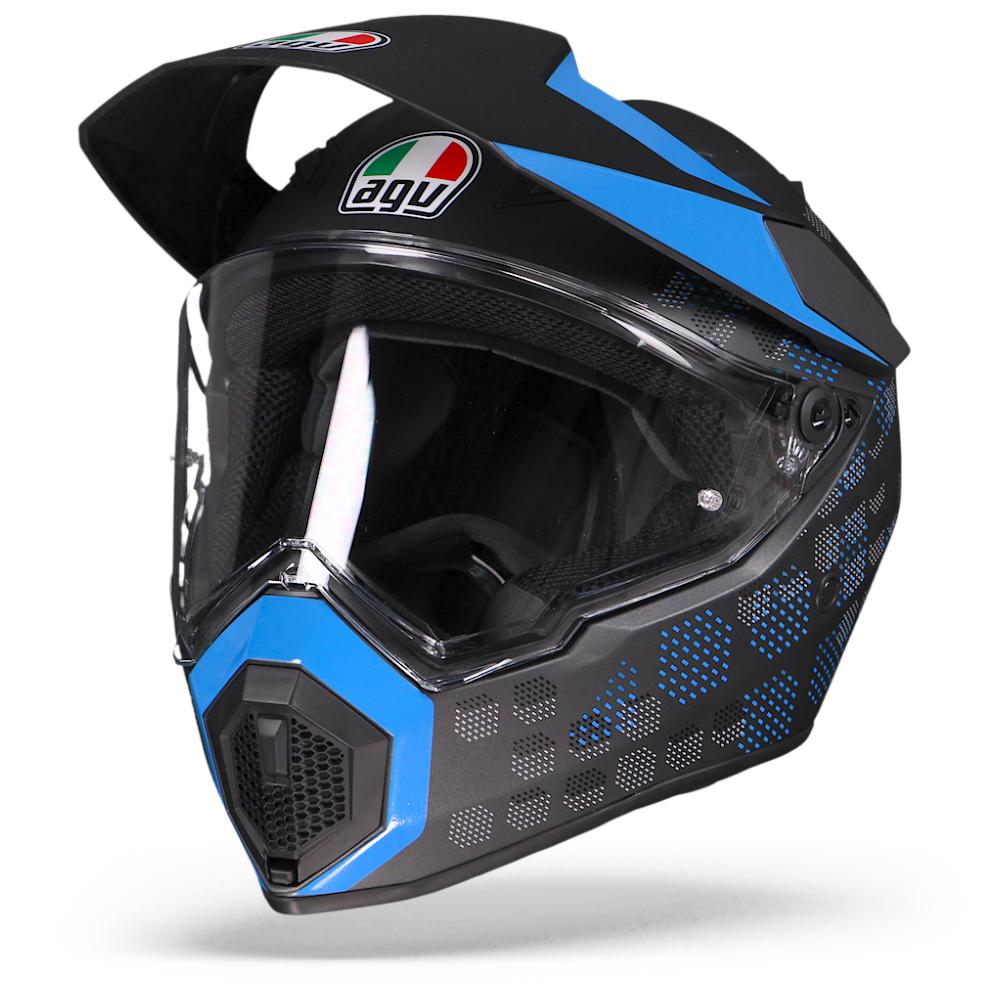 AGV AX9 Antartica Matt Black Cyan ML