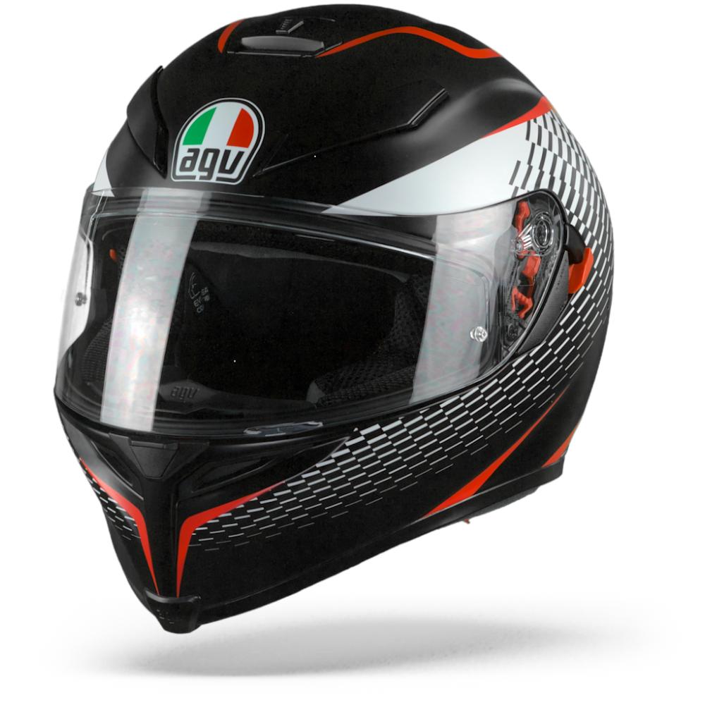 AGV K5 S Max Vision Thunder Matt Black White Red XL