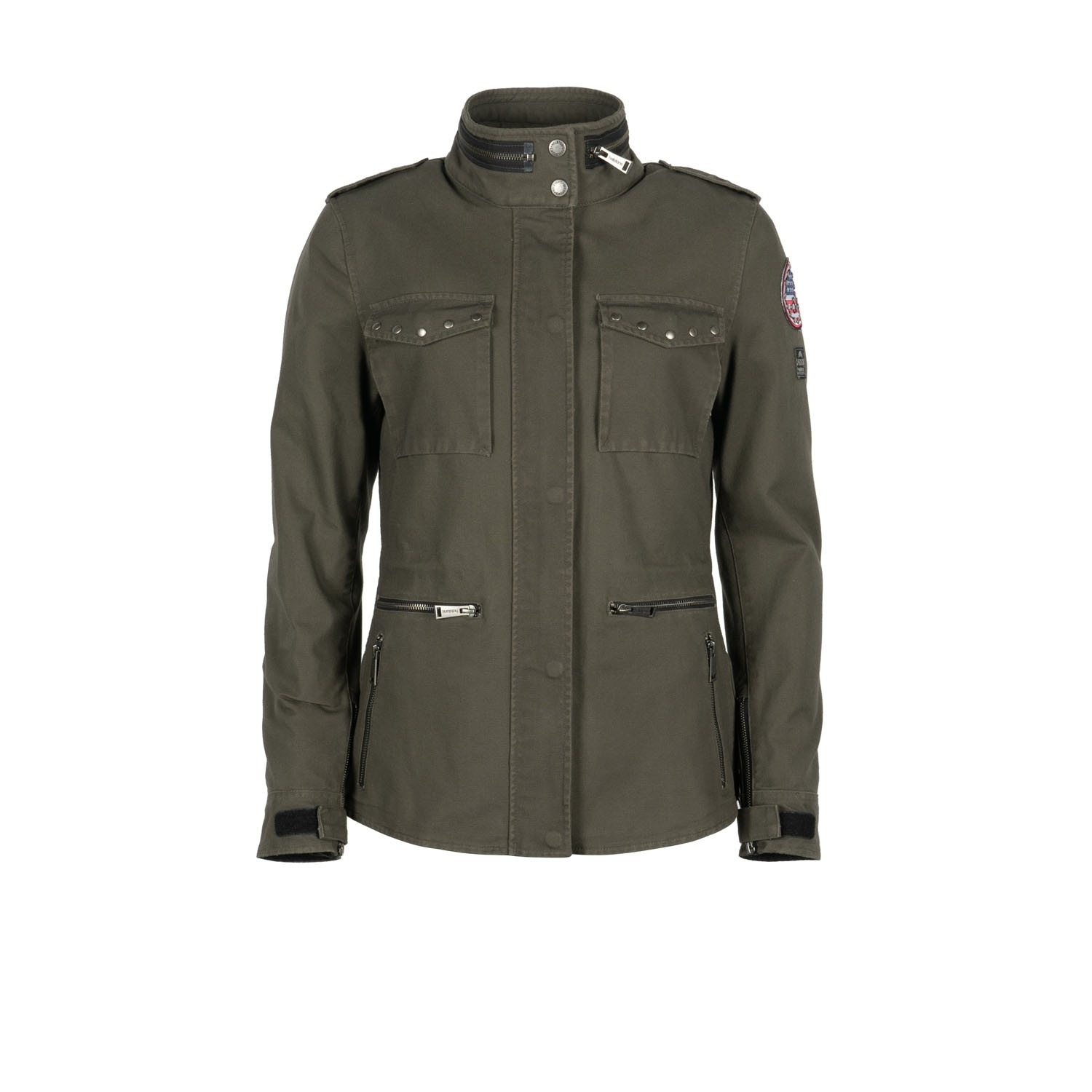 Helstons Tara Canvas Cotton Khaki Jacket L