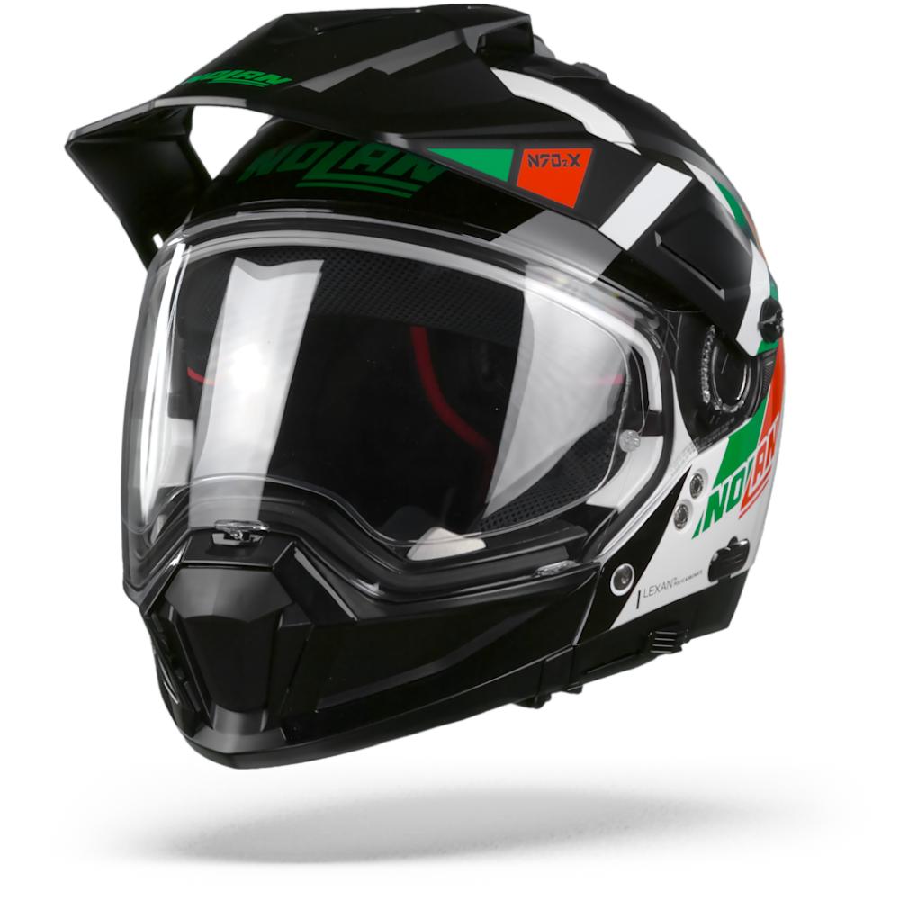 Nolan N70-2 X Decurio 34 Metal White Green Red Black 3XL