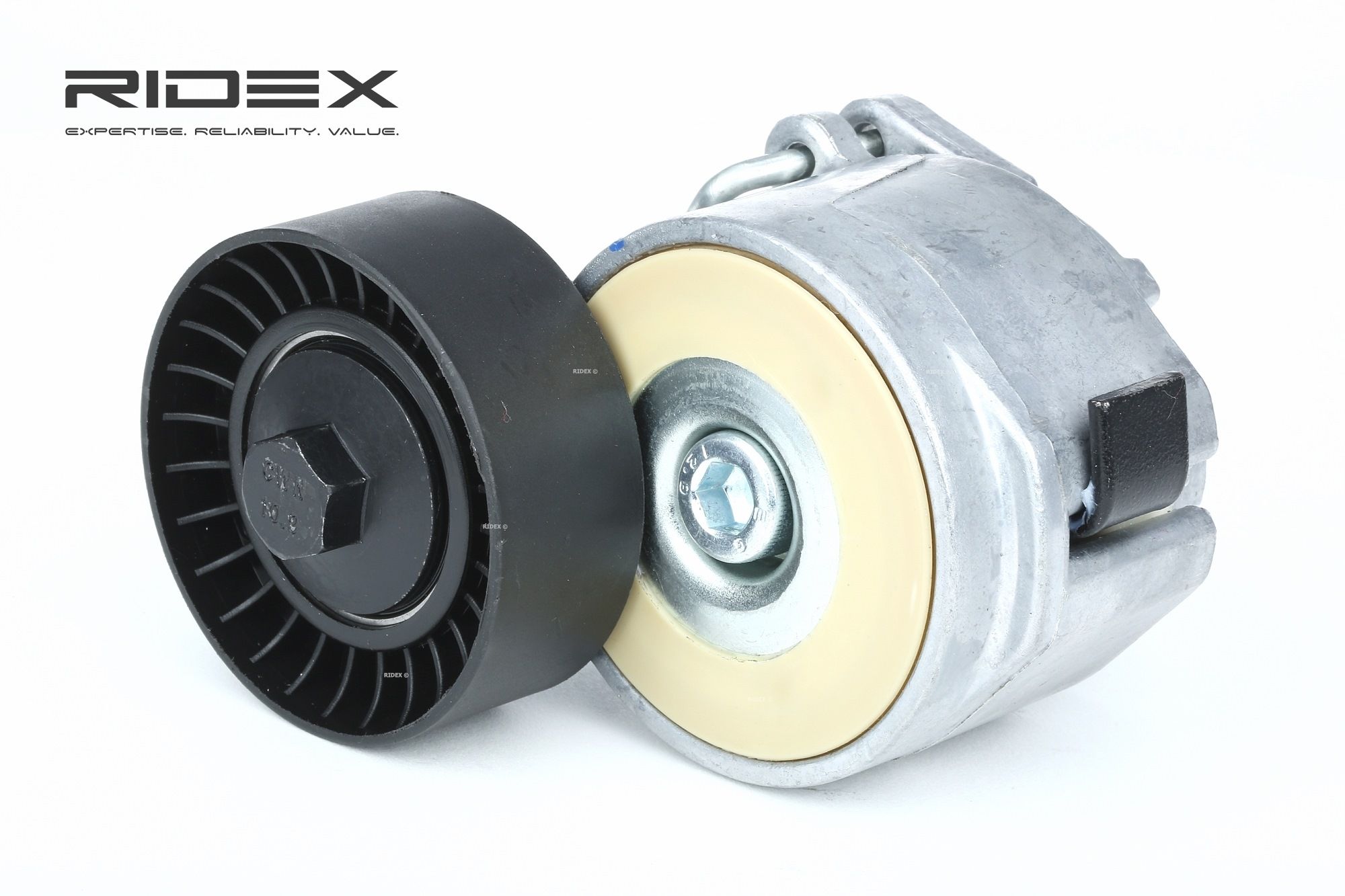 RIDEX Kiristysrulla OPEL,FIAT,SUZUKI 310T0043 51773551,55190813,6340557 Kiristysrulla, Moniurahihna 51758385,51773551,55184980,55202380,71743966