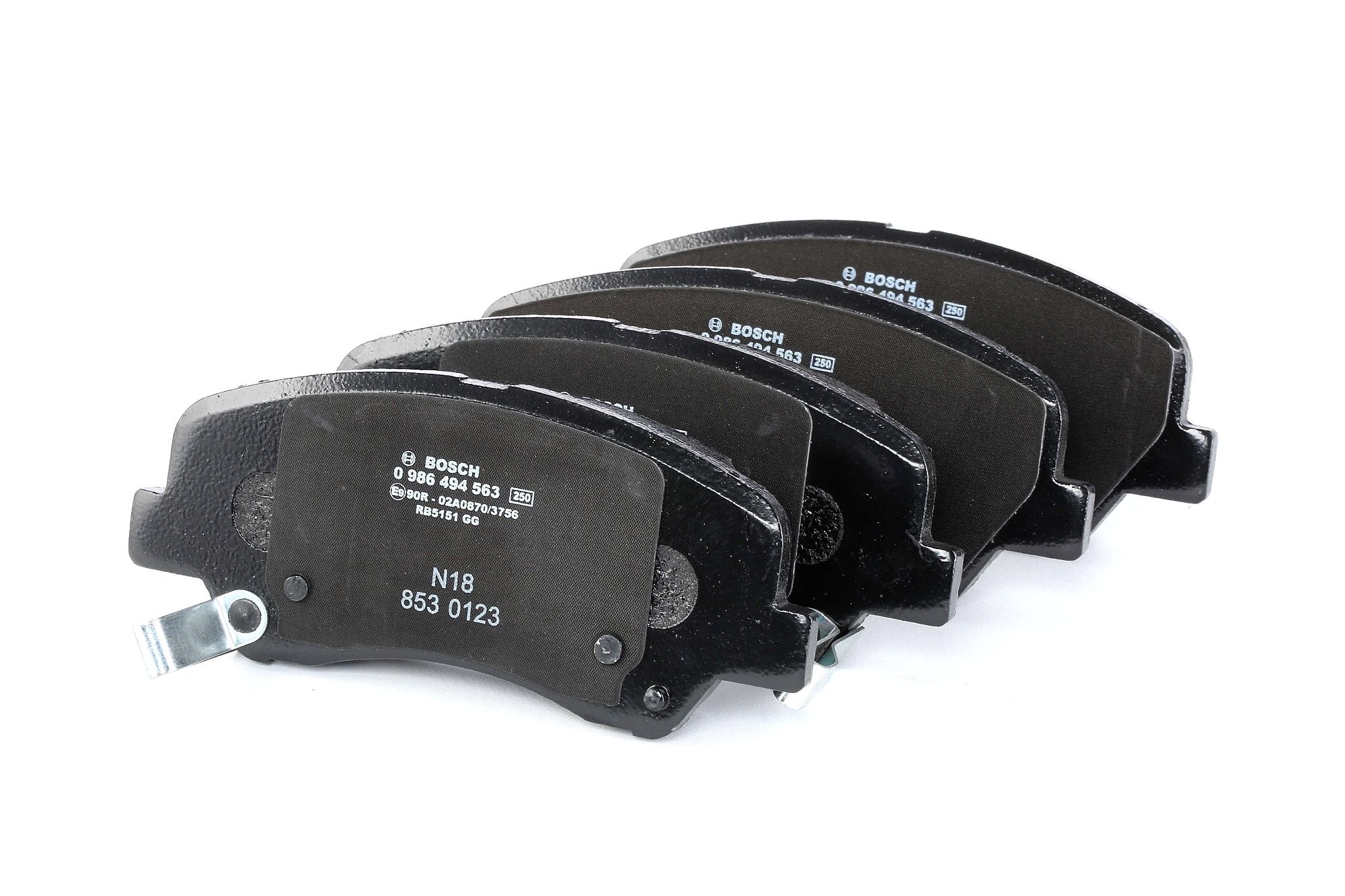 BOSCH Jarrupalat HYUNDAI,KIA 0 986 494 563 581011RA00,581011RA01,581011RA05 Jarrupalasarja,Jarrupala, Levyjarru 581011RA10,581011WA05,581011WA35