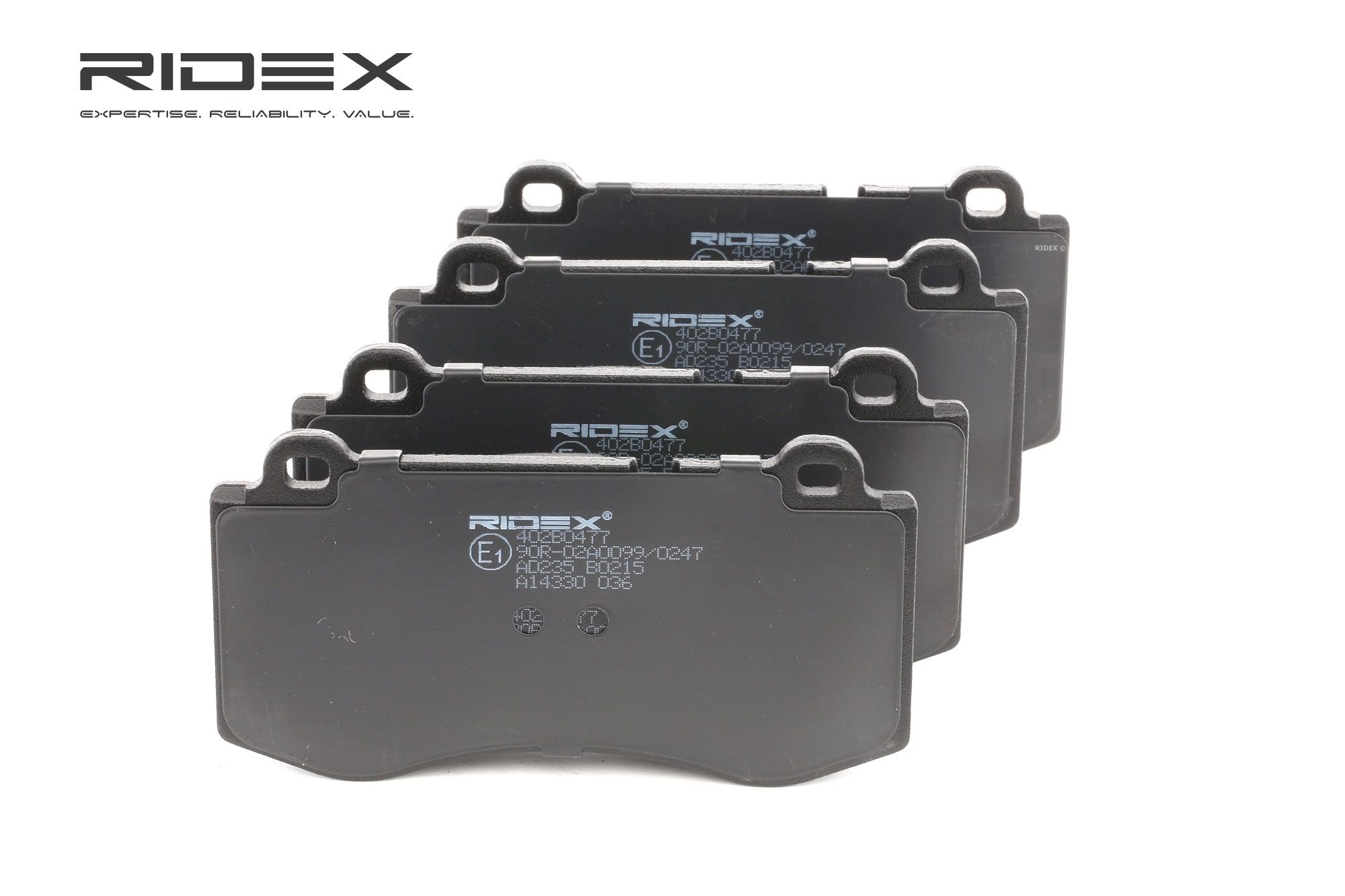 RIDEX Jarrupalat MERCEDES-BENZ 402B0477 0044206220,0044208020,0054207820 Jarrupalasarja,Jarrupala, Levyjarru A0044206220,A0044208020,A0054207820