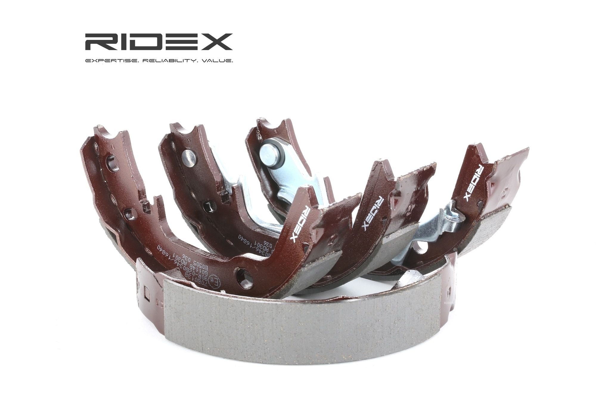RIDEX Jarrukengät HYUNDAI,KIA 70B0138 583501CA00,583501JA30,583502BA00 Jarrukenkäsarja 5835038A00,5835038A20,5835038A30,5835039A00,583052KA00