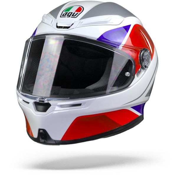 AGV K6 Max Vision Hyphen White Red Blue S