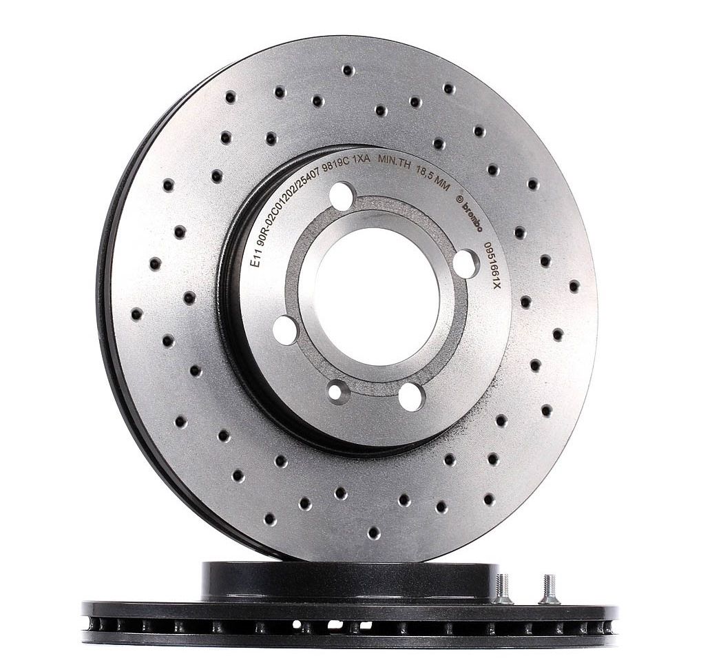 BREMBO Jarrulevyt VW,SEAT 09.5166.1X 321615301D,357615301D,321615301D Jarrulevy 357615301D,6N0615301D,6NO615301D