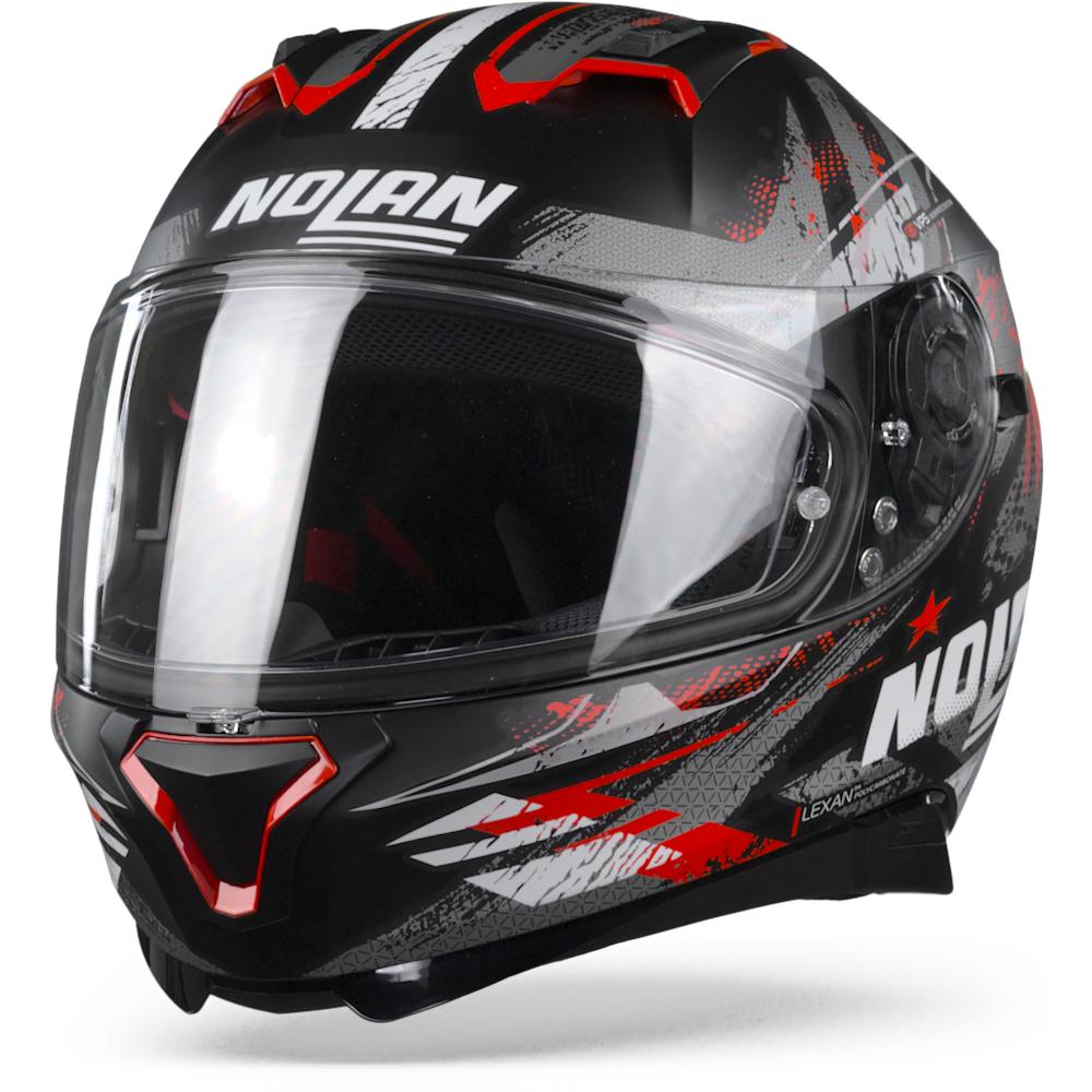 Nolan N87 Carnival 84 Flat Black Red Anthracite 2XL