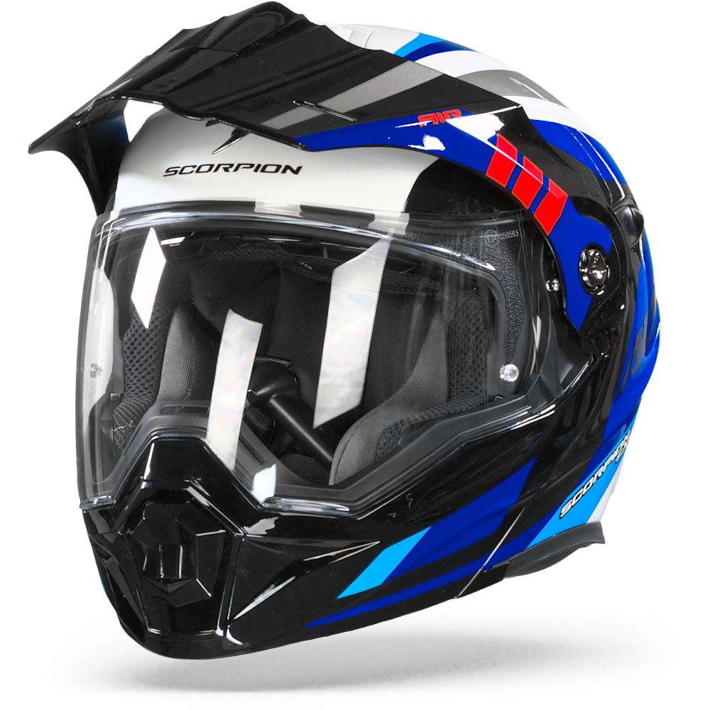 Scorpion ADX-1 Lontano White Blue Red Adventure Helmet S