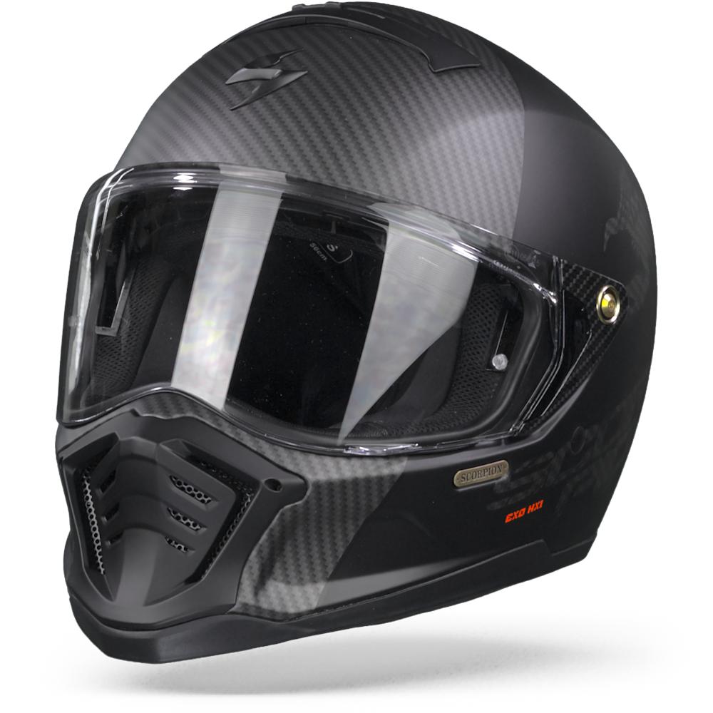 Scorpion EXO-HX1 Hostium Matt Black Silver S
