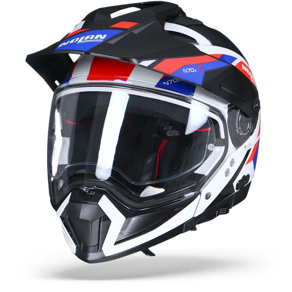 Nolan N70-2 X Grandes Alpes 26 Metal White Blue Red 2XL