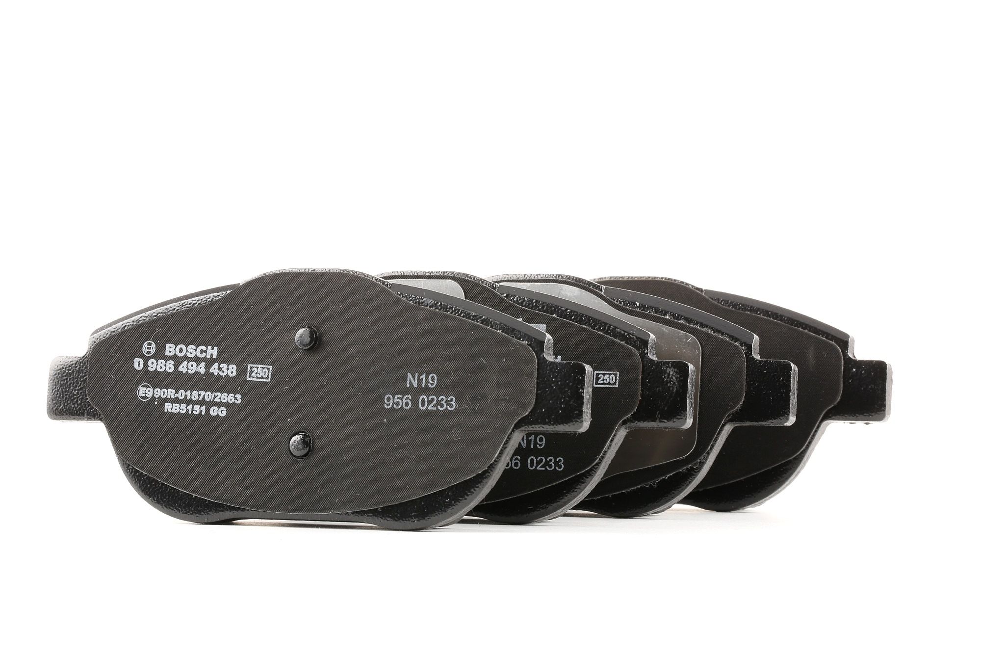 BOSCH Jarrupalat PEUGEOT,CITROËN,DS 0 986 494 438 1611140580,1611837880,1613192580 Jarrupalasarja,Jarrupala, Levyjarru 1617275680,1629038380,425431