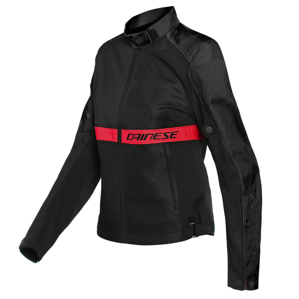 Dainese Ribelle Air Lady Tex Black Lava Red Motorcycle Jacket 42