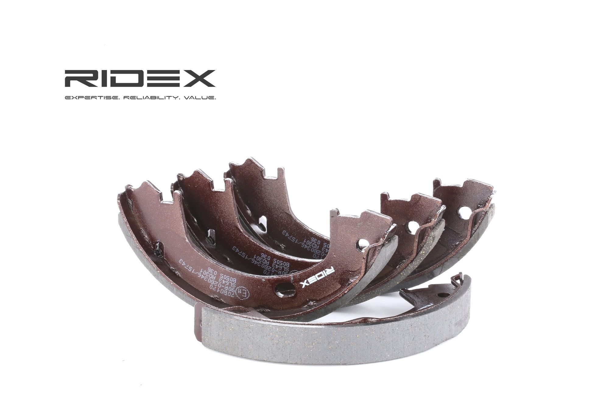 RIDEX Jarrukengät CHRYSLER,DODGE,PLYMOUTH 70B0170 04509375,04741772,05066036AA Jarrukenkäsarja 05073647AA,05073647AB,4509375,4509505,4741772,5066036AA