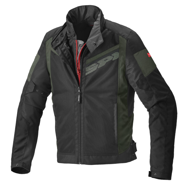 Spidi Breezy Net H2Out Dark Green Black Motorcycle Jacket L