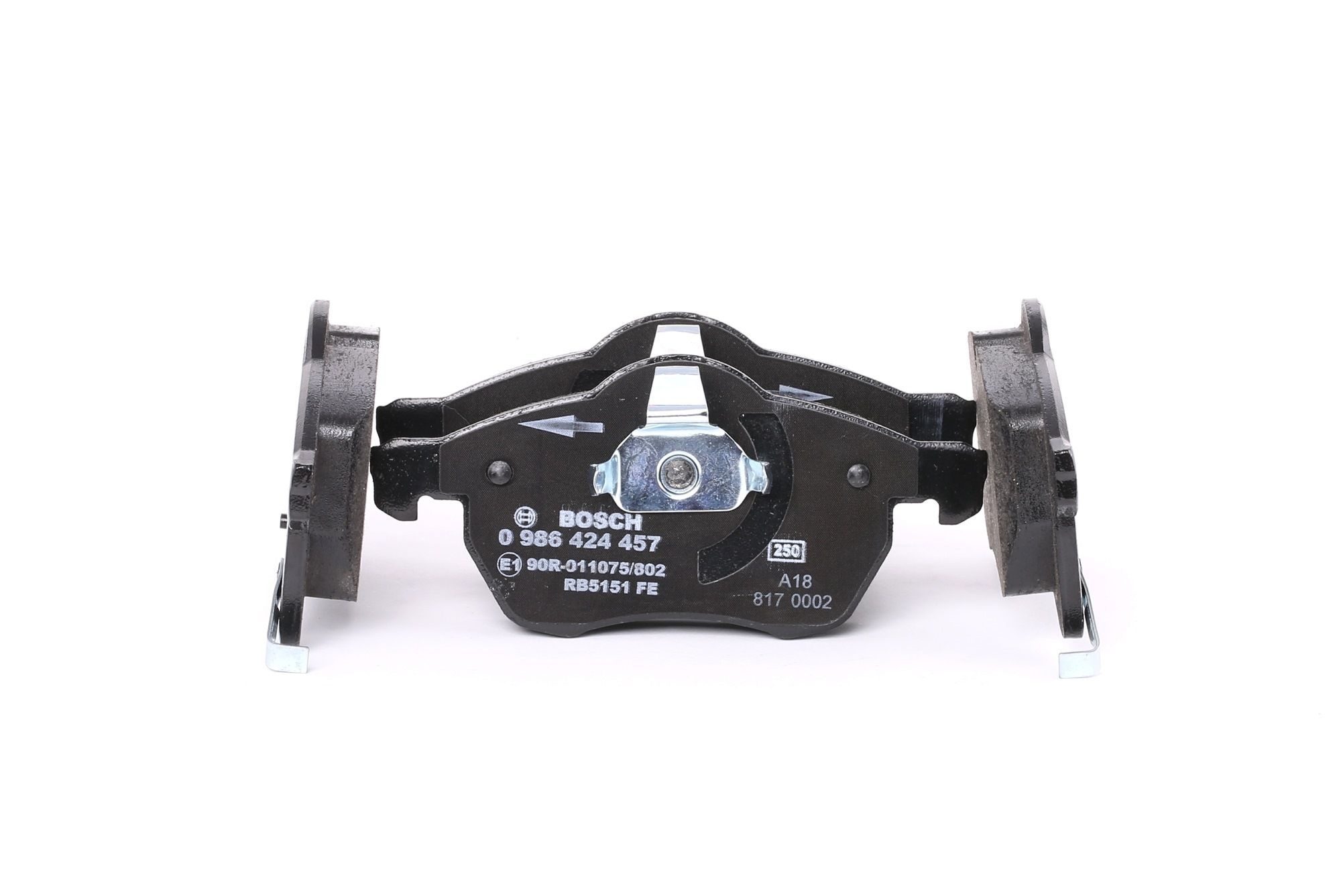 BOSCH Jarrupalat OPEL,CHEVROLET,VAUXHALL 0 986 424 457 09192157,1605009,1605035 Jarrupalasarja,Jarrupala, Levyjarru 1605996,1605997,90544001,9192157