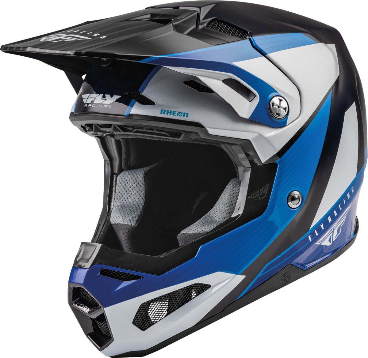 FLY Racing Formula Carbon Prime Helmet Blue White Blue Carbon XL