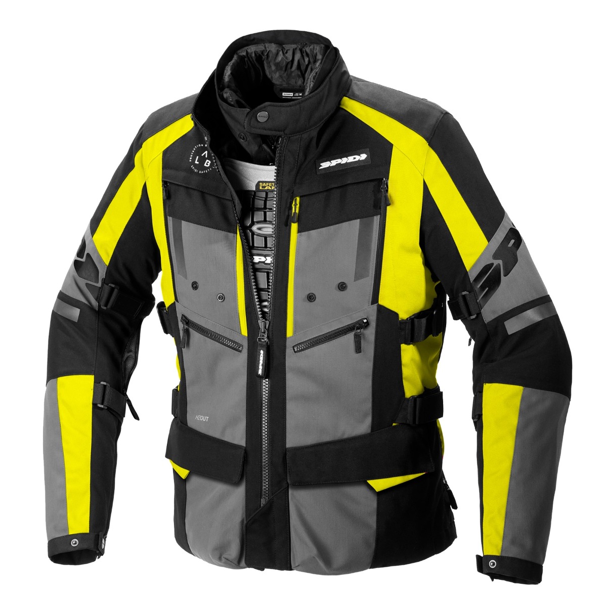 Spidi 4 Season Evo Fluo Yellow Motorcycle Jacket XL