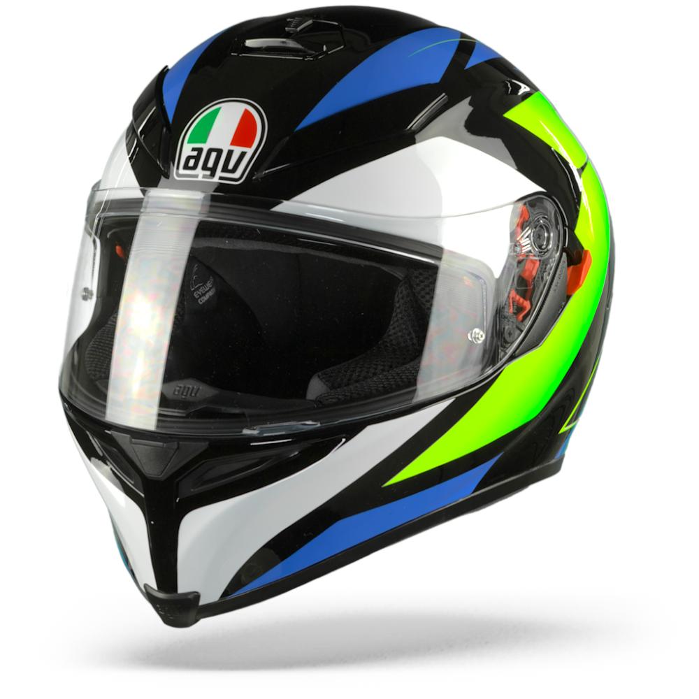 AGV K5 S Max Vision Core Black Cyan Yellow Fluo S