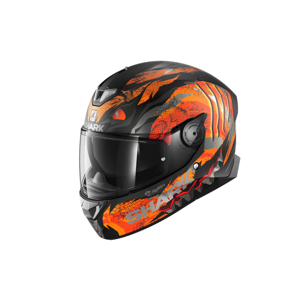 Shark Skwal 2 Iker Lecuona Mat Black Orange Silver KOS XL