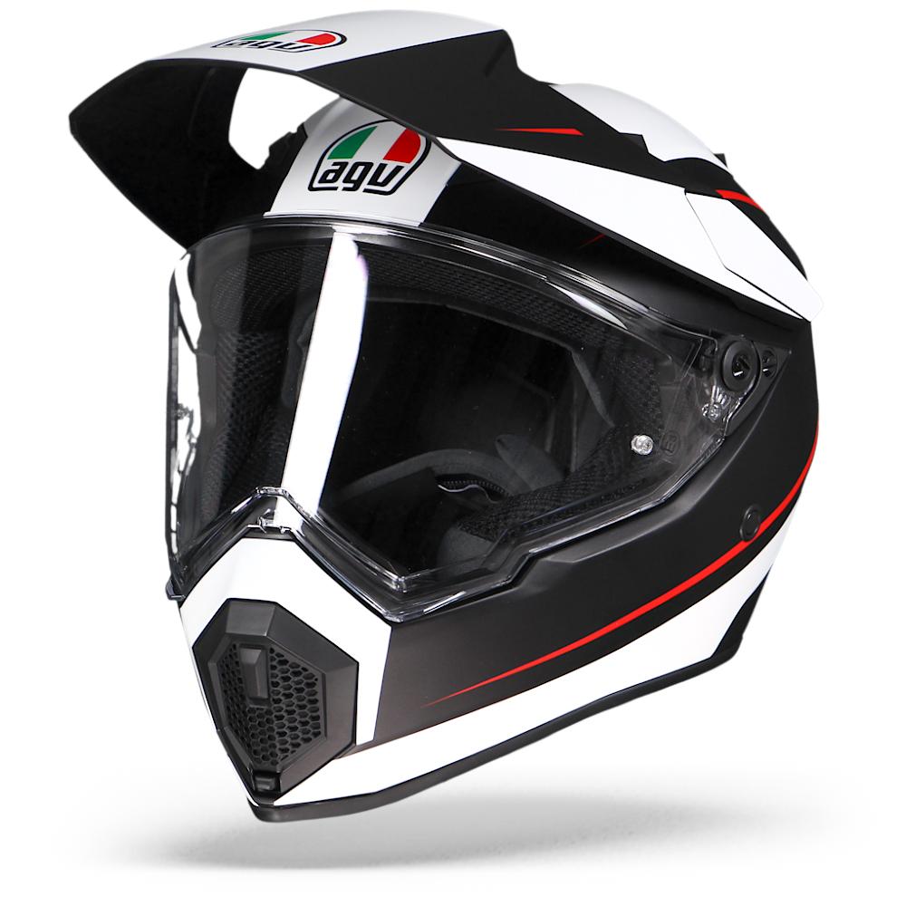 AGV AX9 Pacific Road Matt Black White Red S
