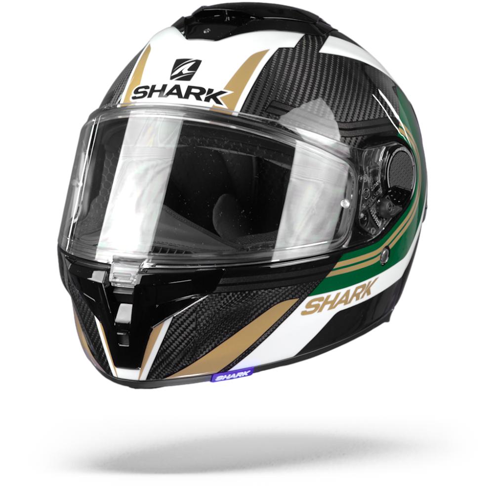 Shark Spartan GT Carbon Tracker DGQ Carbon Green Gold 2XL