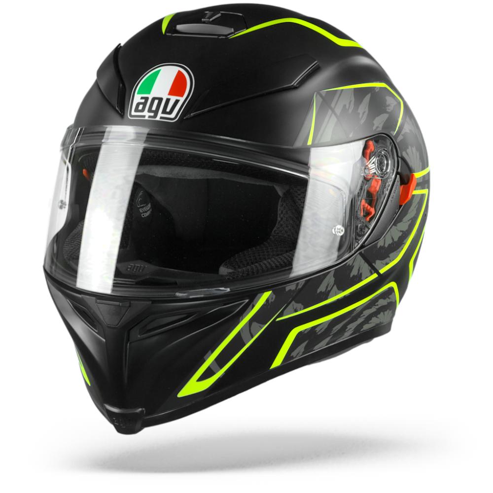 AGV K5 S Max Vision Tornado Matt Black Yellow Fluo MS