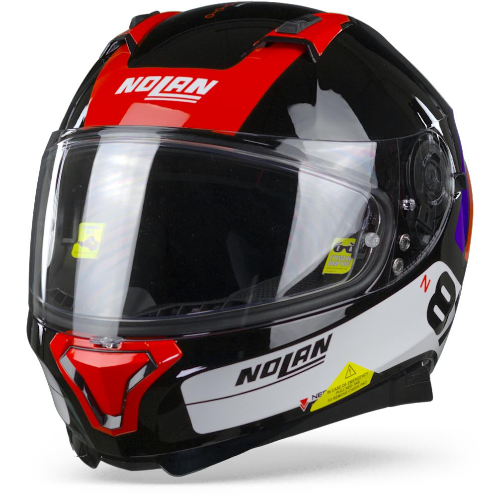 Nolan N87 Plus Distinctive 28 Glossy Black Red Blue White S