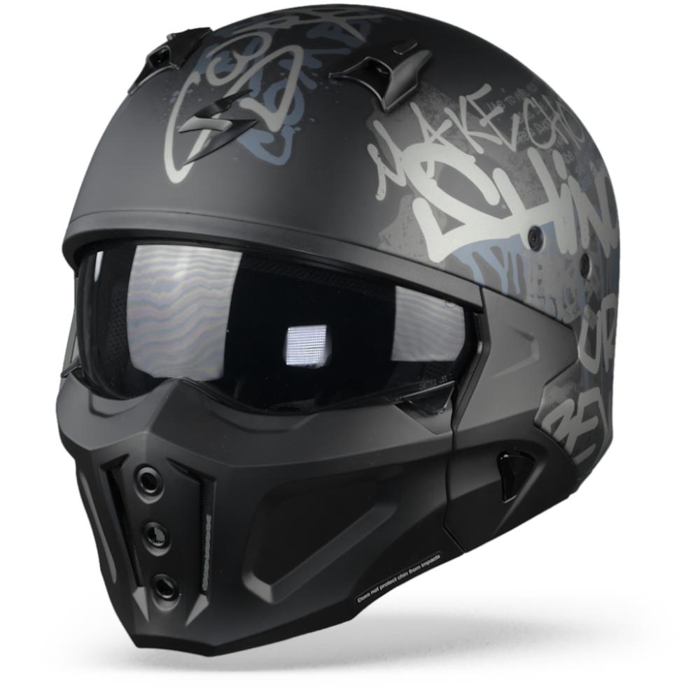 Scorpion Covert-X Wall Matt Black Silver S