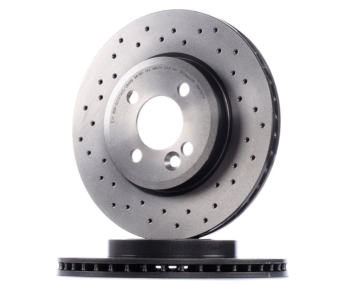 BREMBO Jarrulevyt MINI 09.A761.1X 34116774985,34116858651 Jarrulevy