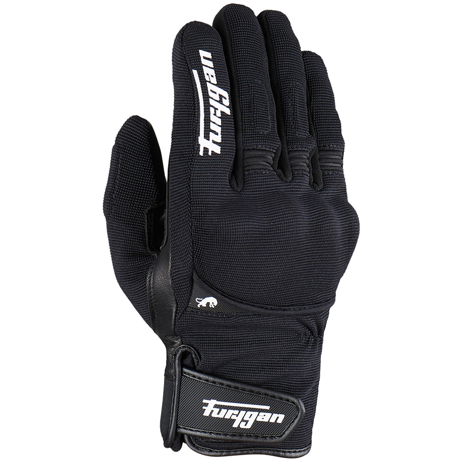 Furygan Jet All Season D3O Black White Motorcycle Gloves 2XL