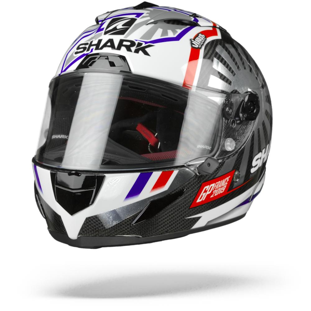 Shark Race-R Pro Carbon Zarco GP France 2019 Carbon Chrome Red DUR M