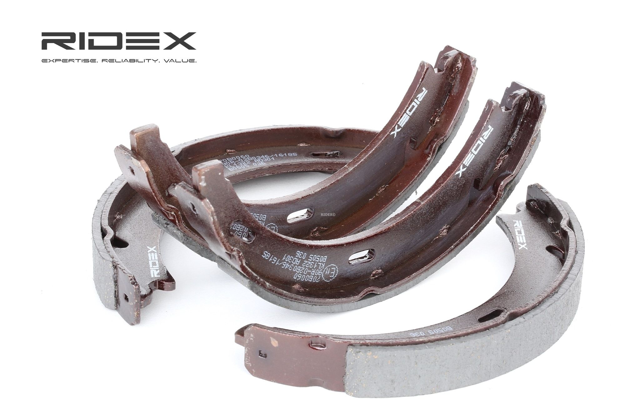 RIDEX Jarrukengät MERCEDES-BENZ,PORSCHE,CHRYSLER 70B0060 5096552AA,5143676AA,1244200220 Jarrukenkäsarja 1244200320,1244200520,1244200720,1244200820