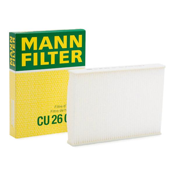 MANN-FILTER Raitisilmasuodatin VW,SKODA,SEAT CU 26 006 Sisäilmansuodatin,Suodatin, Sisäilma