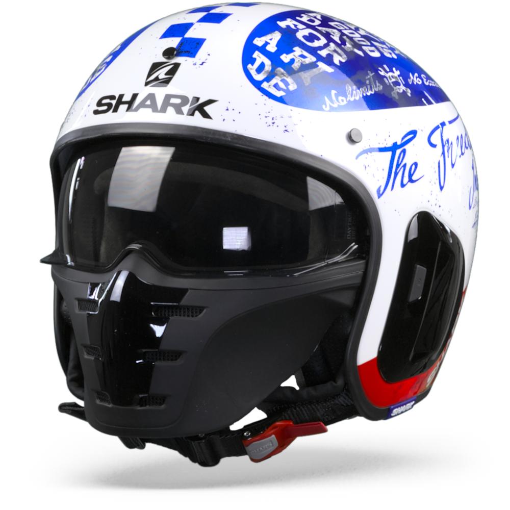Shark S-Drak 2 Tripp In WBR White Blue Red XL