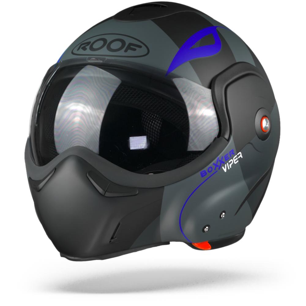ROOF BoXXer Viper Matt Black Blue Fluo 2XL