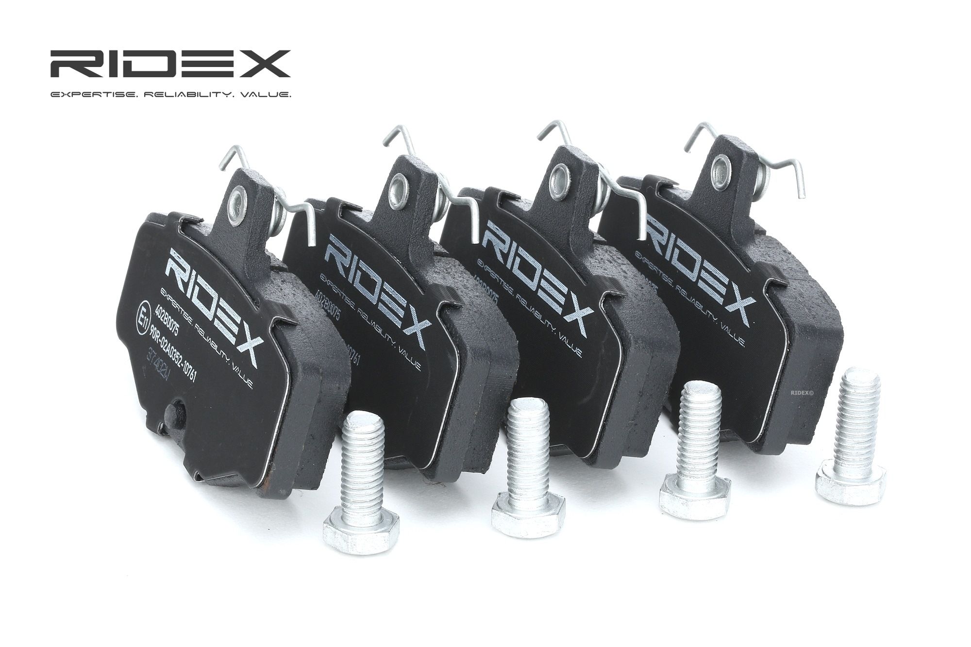 RIDEX Jarrupalat NISSAN 402B0075 440603F025,440603F085,440603FD85 Jarrupalasarja,Jarrupala, Levyjarru 4406070J25,4406070J26,44060BM425,44060BM426
